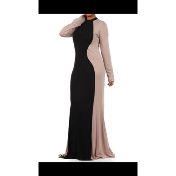 Nude/Black Ying Yang Gown - Picture 4 of 4